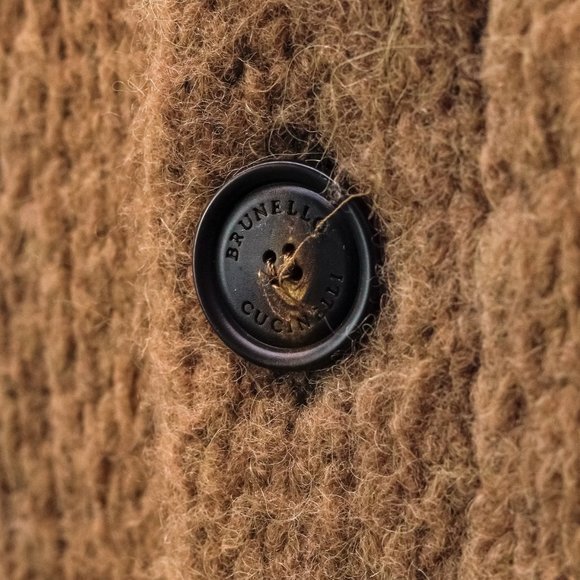 SOLD Brunello Cucinelli Colorblock Shawl Collar Cardigan - Picture 9 of 13